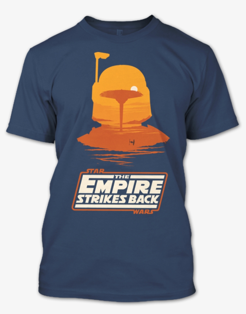 A Black T-shirt With The Shopify Logo - Star Wars Cloud City Sunset Shirt, transparent png