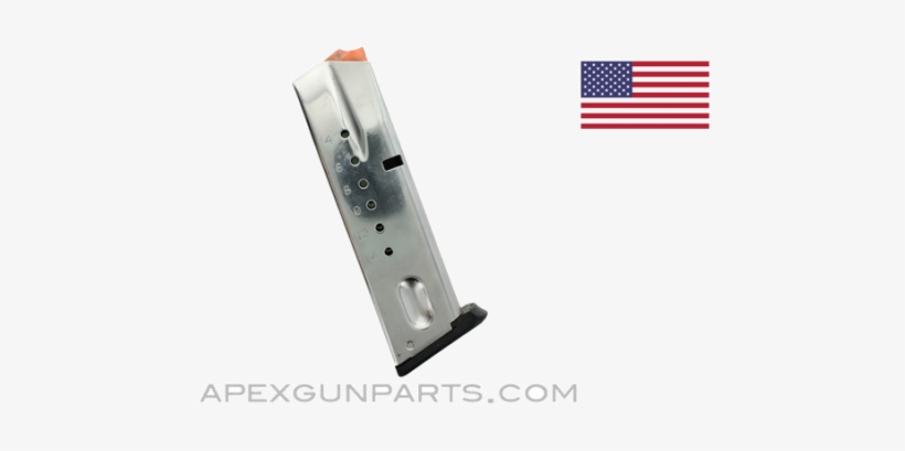 Smith & Wesson Pistol Magazine 15rd, 9mm, Stainless - Flag Of The United States, transparent png