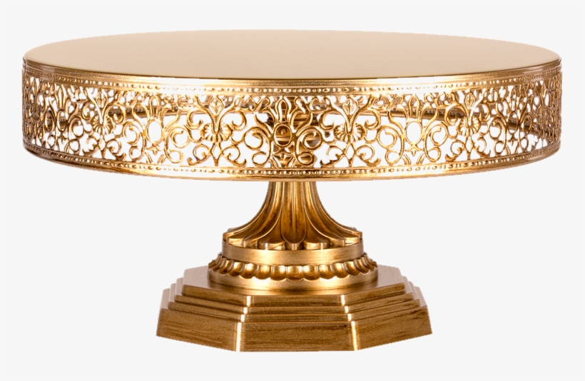 Gold Metal Cake Stand 6"h X 12"w - Золотистые Тортовницы В Киеве, transparent png