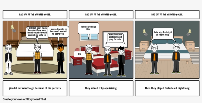 Bad Day At The Haunted House - Cartoon, transparent png