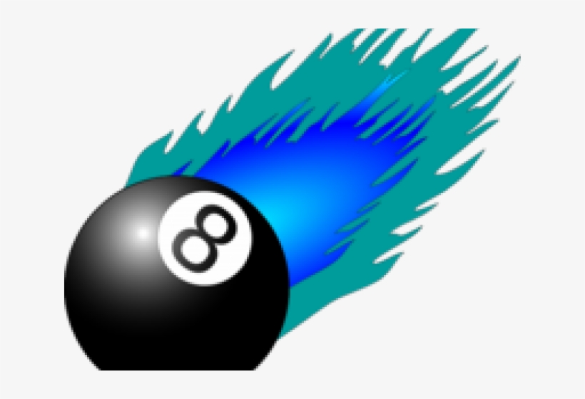 8 Ball Pool Clipart Eight Ball - Flames Clip Art, transparent png