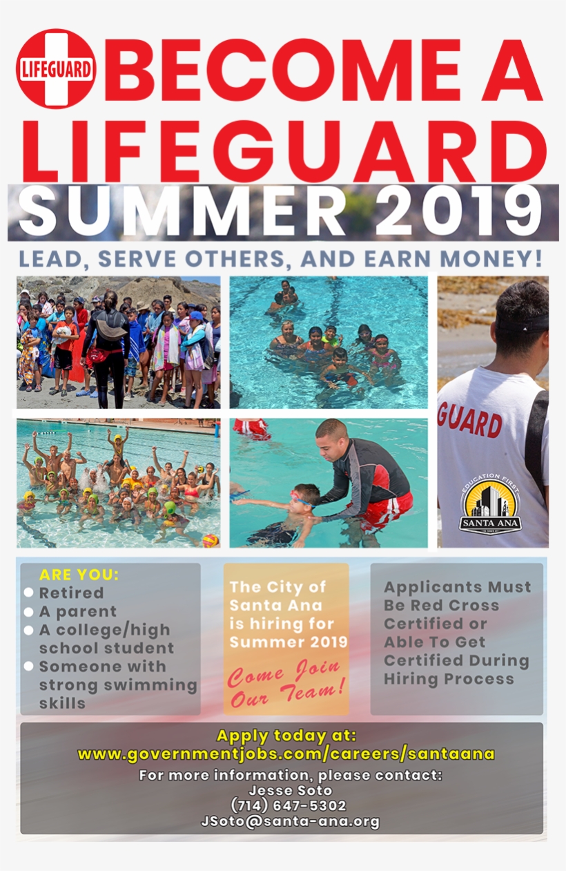 Become A City Of Santa Ana Lifeguard - Online Advertising, transparent png