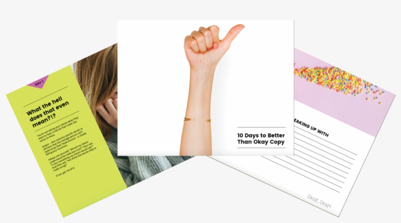Sign Up For 10 Days To Better Than Okay Copy And Learn - Brochure, transparent png
