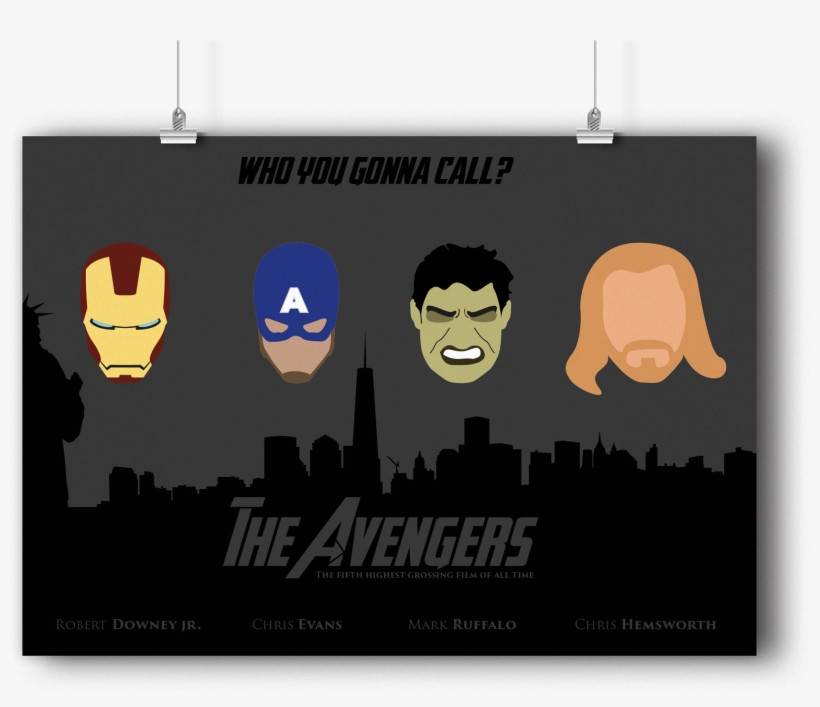 Avengers X Ghostbusters - Poster, transparent png