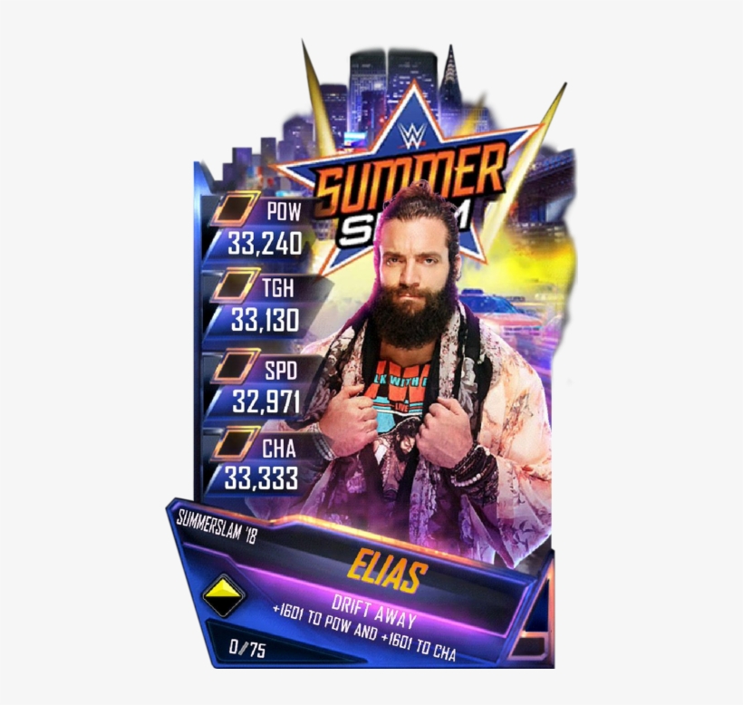 Supercard Elias S3 15 Summerslam17 Supercard Elias - Wwe Supercard Alexa Bliss, transparent png