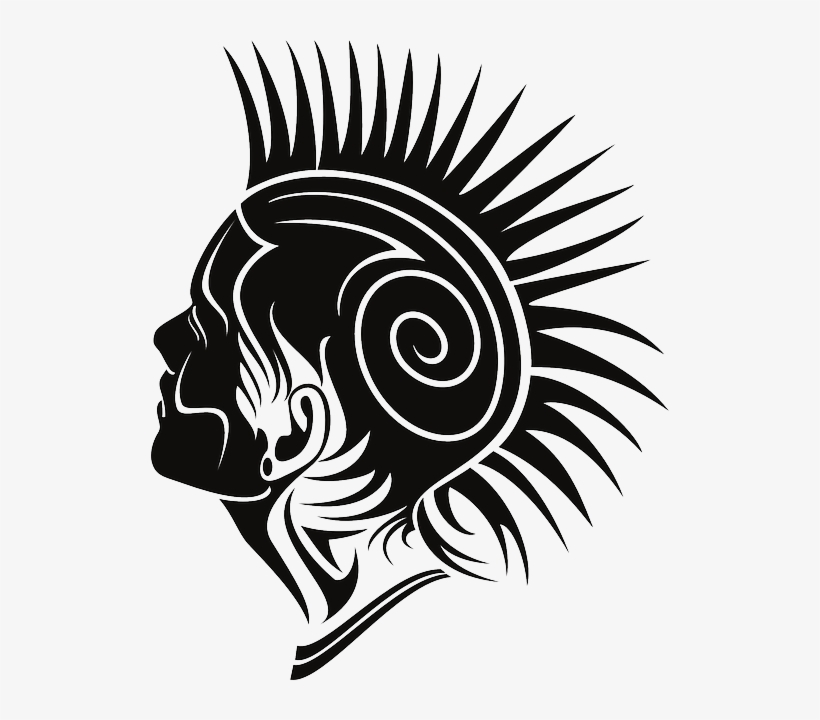 Mohawk Clipart Punk Music - Punk Vector, transparent png