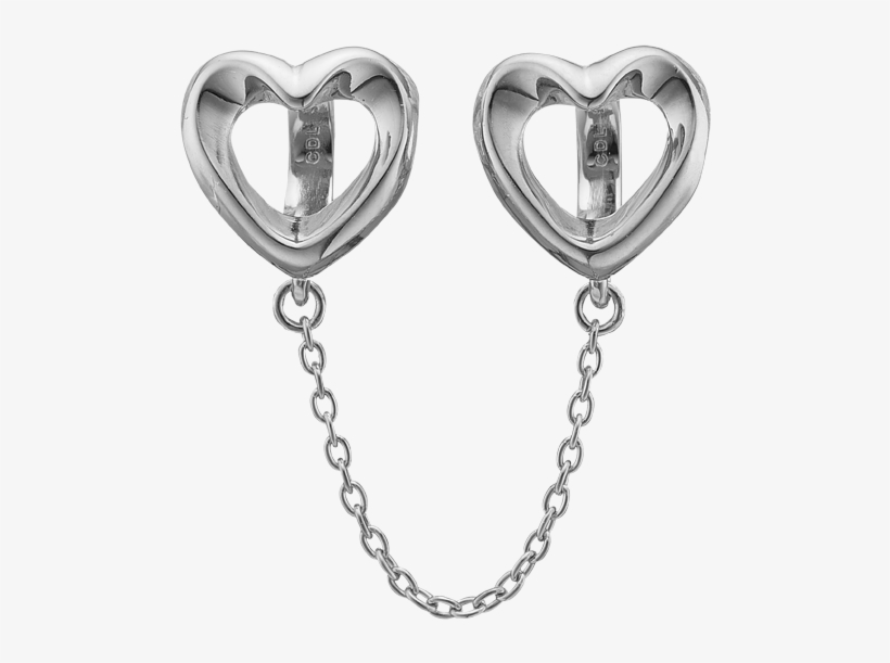 Silver Heart Safety Chain - Pandora Cadena De Seguridad, transparent png