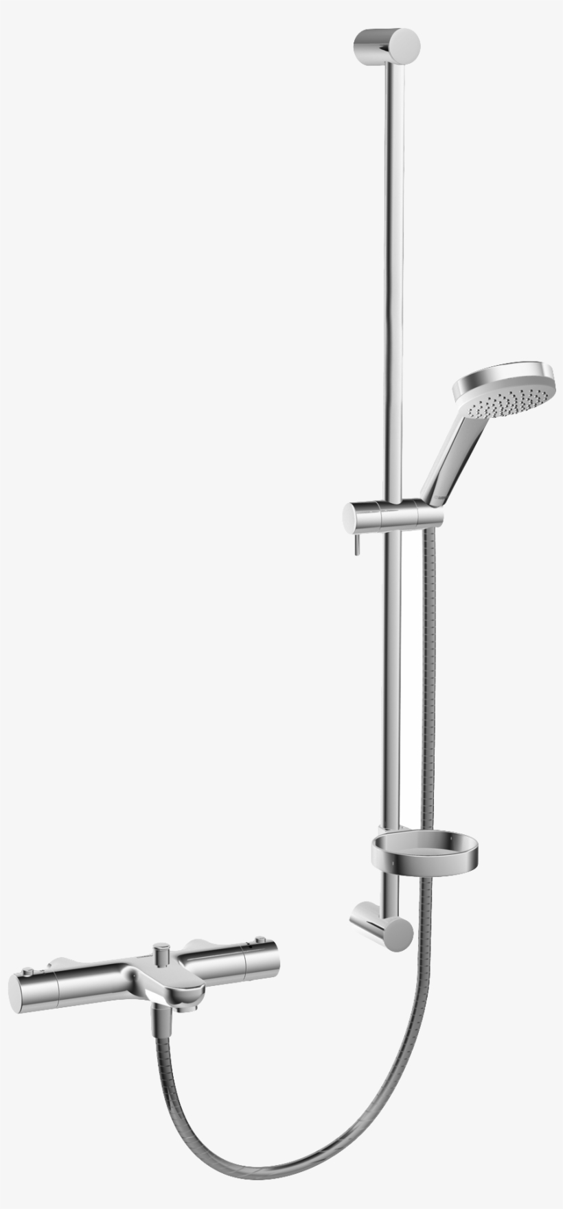 Hansaunita, Bath And Shower Faucet With Shower Set, - Hansa Hansaunita - Chrome Thermostatic Shower Mixer, transparent png