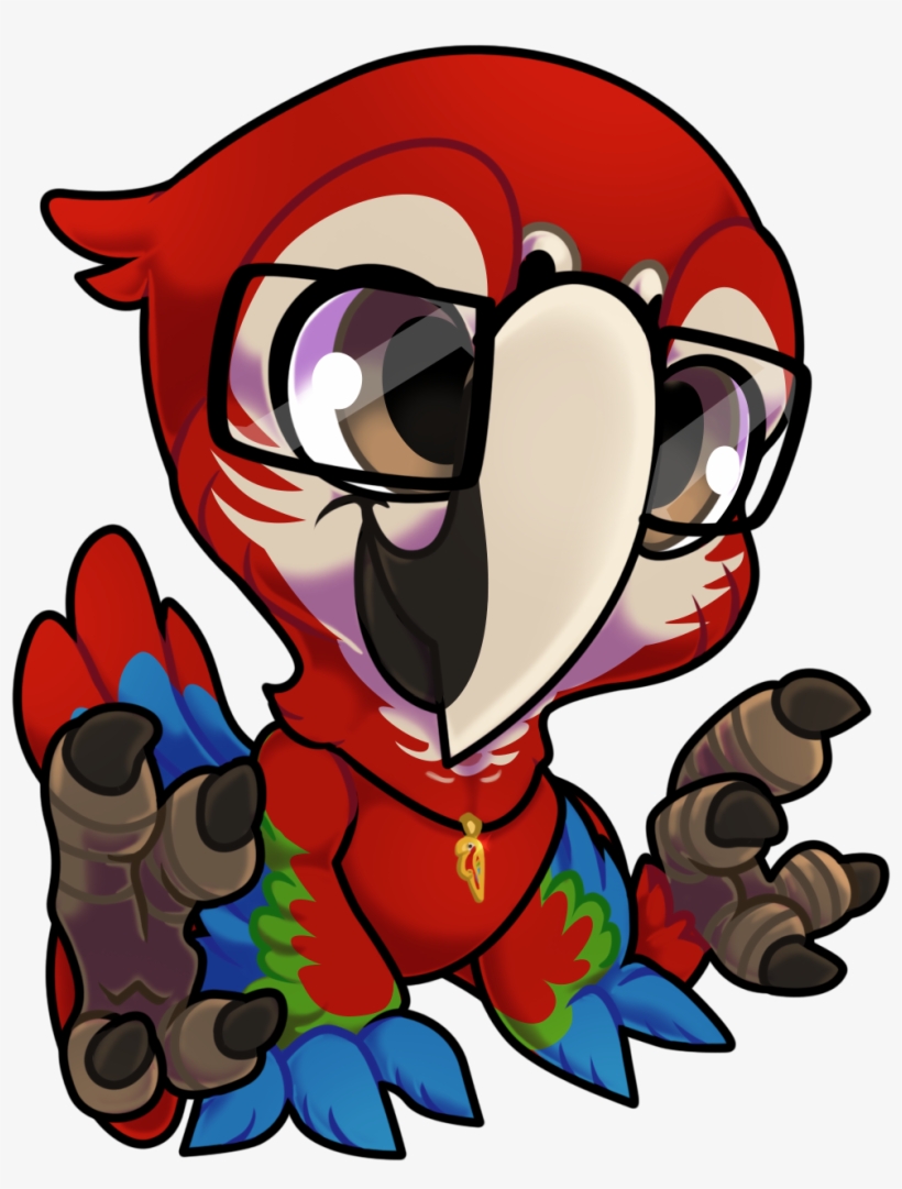 Cute Chibi Joel The Green Winged Macaw - Cartoon, transparent png