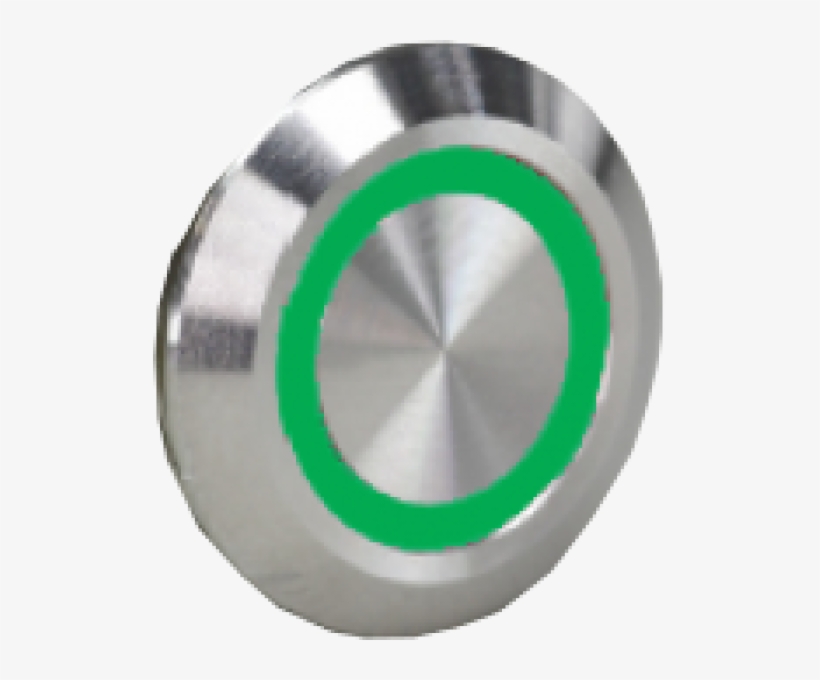 Push-button Flat "blank" Silver - Circle, transparent png