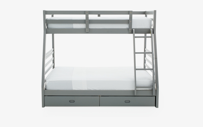 Image For Grey Twin/double Kid Bunk Bed With Storage - Bed Bunk Png, transparent png