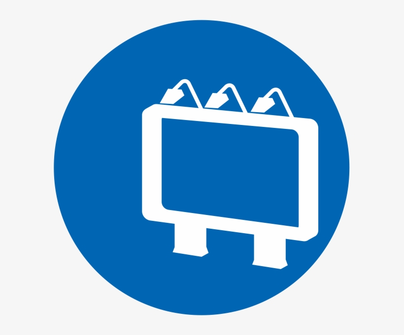 The Led Screens Allow Viewers To Watch Presentations - Billboard Icon Blue, transparent png