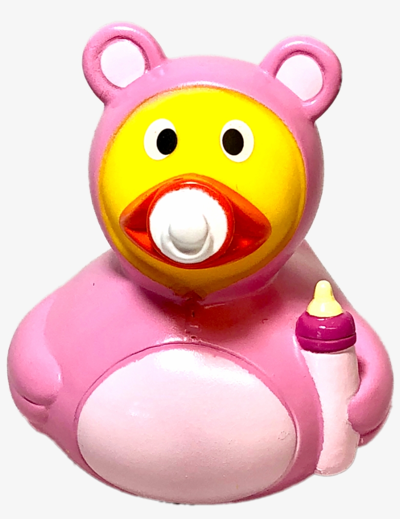 Baby Girl Rubber Duck - Bath Toy, transparent png