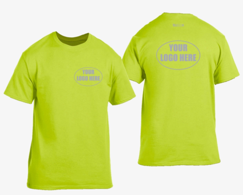High Visibility Short Sleeve Shirt With Reflective - Active Shirt, transparent png