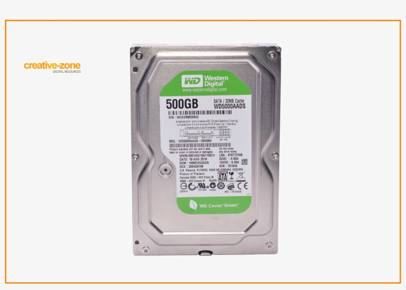 Western Digital Caviar Green, 500gb, - Western Digital Caviar Green 500gb, transparent png