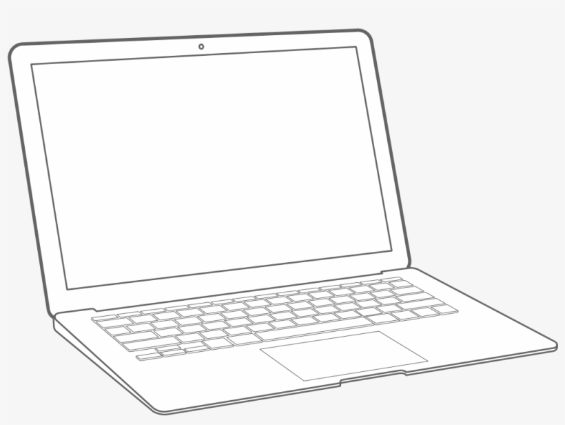 Drawn Laptop Laptop Screen - Laptop Perspective Png, transparent png