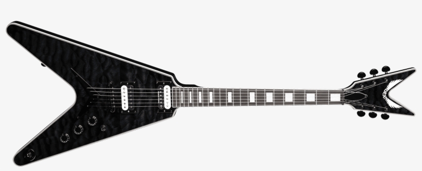 V Select Quilt Top Trans Black - Dean Electric Guitar, transparent png
