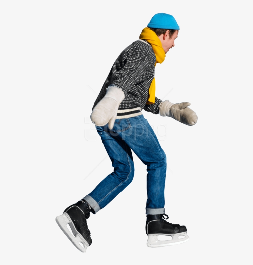 Free Png Download Ice Skating On Lake Vanern Png Images - Ice Skating Man Png, transparent png