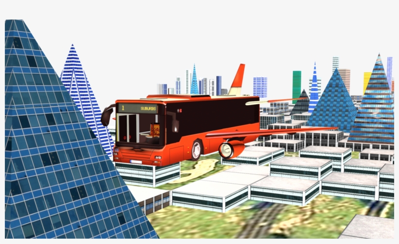 Flying Car Bus And Cycle - Airport Bus, transparent png