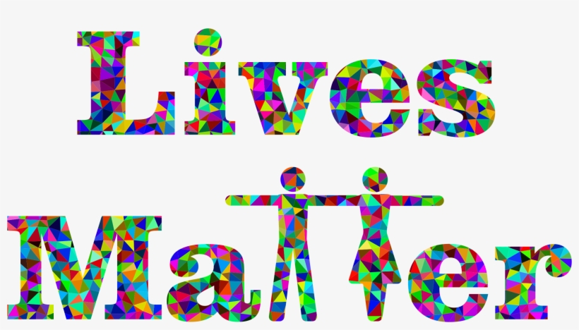 Clipart Prismatic Lives Matter Typography, transparent png