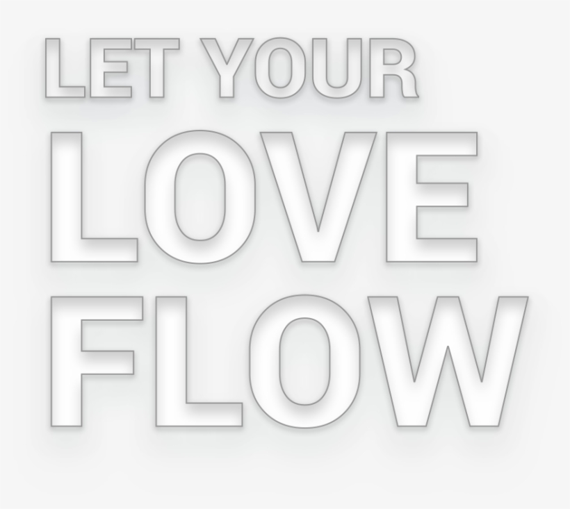 Let Love Flow Typography - Poster, transparent png