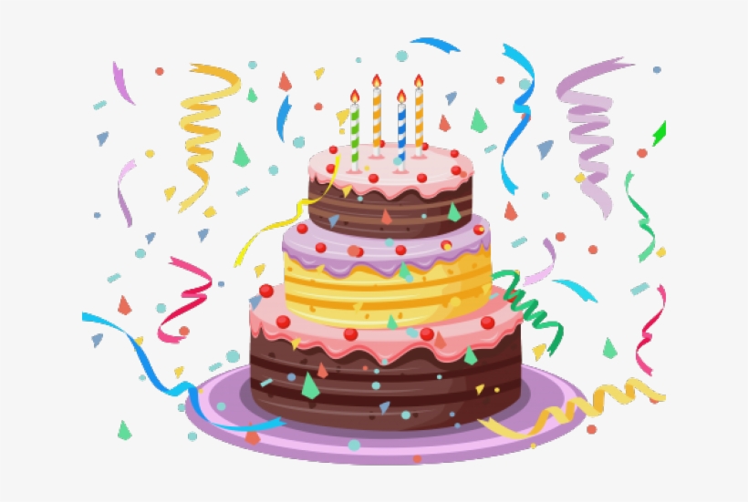 Birthday Cake Clipart Christmas - Happy Birthday Cake Png, transparent png