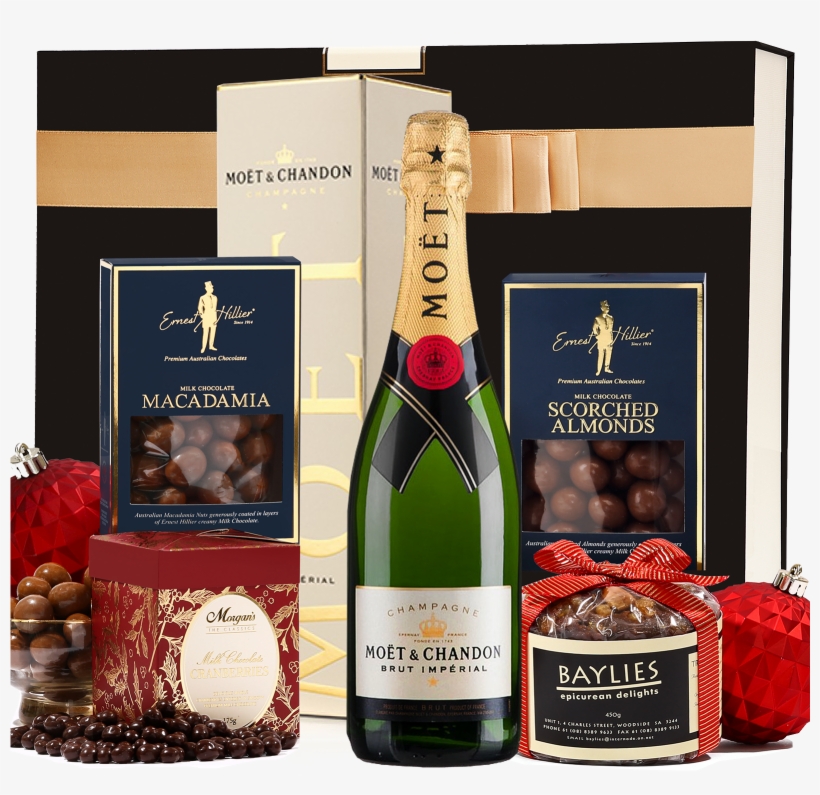 The Hamper Emporium Champagne & Christmas Cake Hamper - Champagne, transparent png