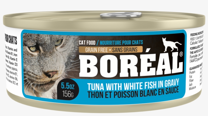 Boreal Cat Cans Tuna Red Meat In Gravy White Fish 24x156gr - Chicken As Food, transparent png