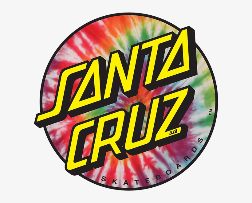Sc Tie Dye Dot 3" Decal - Santa Cruz Skateboards, transparent png