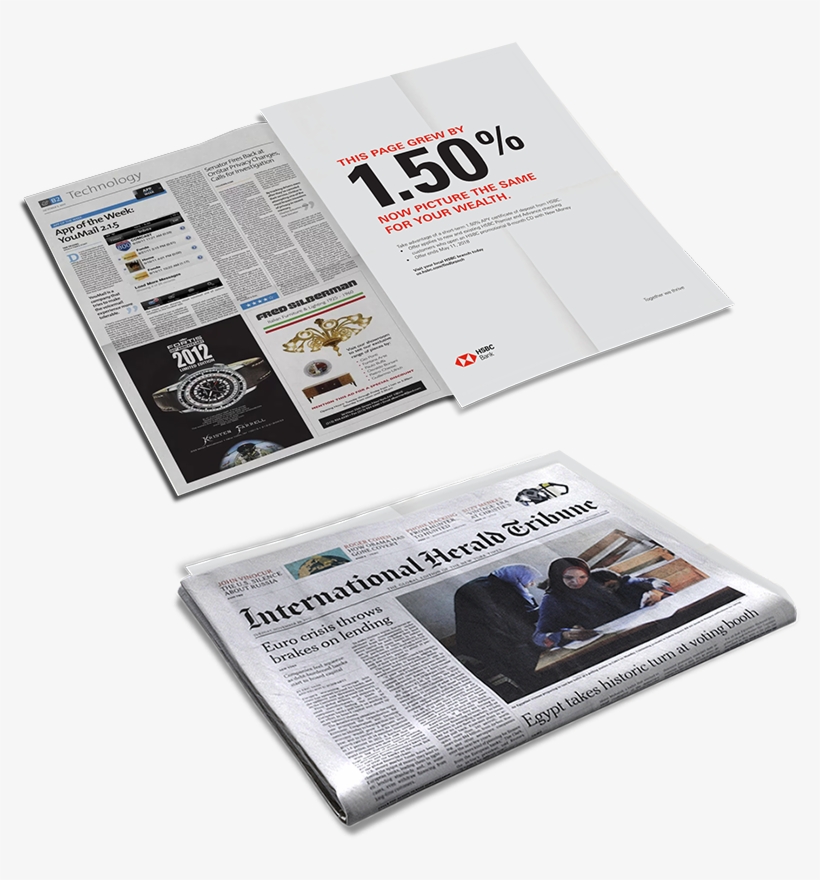 Hsbc Newsprint 3 - Flyer, transparent png