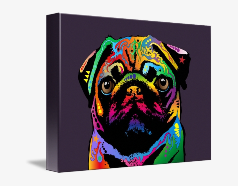 "pug Dog " By Michael Tompsett, Castellon // Pug Art - Art Pug, transparent png