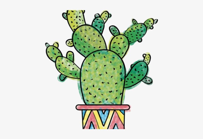 Cactus Clipart Vector - Drawn Cactus, transparent png