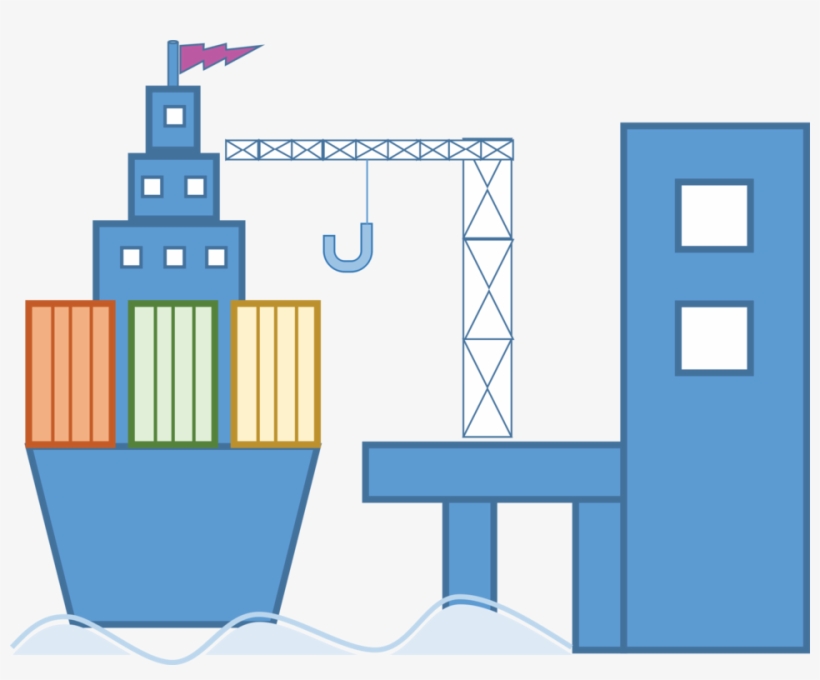Port Cargo Ship - Port Clip Art - 960x750 PNG Download - PNGkit