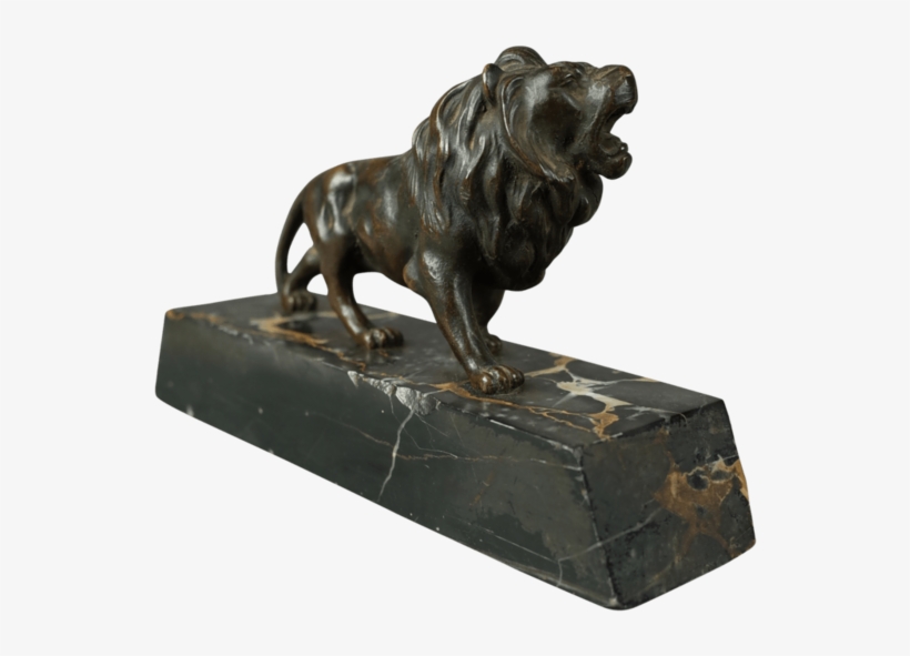 Small Bronze Lion - Bronze Sculpture, transparent png