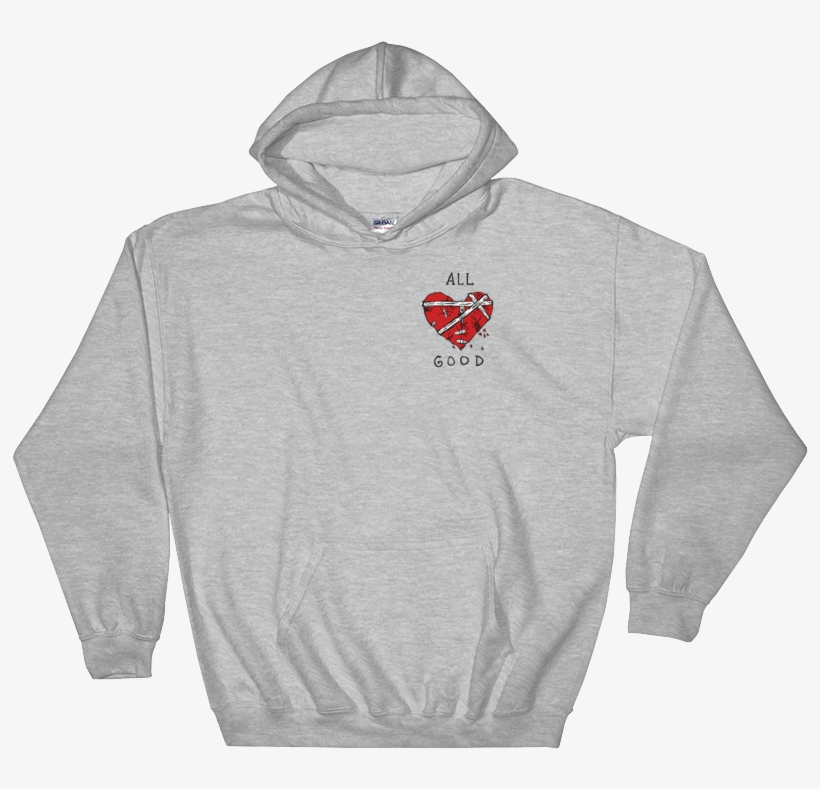 Broken Heart Gang Png Mockup Front Flat Sport Grey - Black White Art Hoodie, transparent png