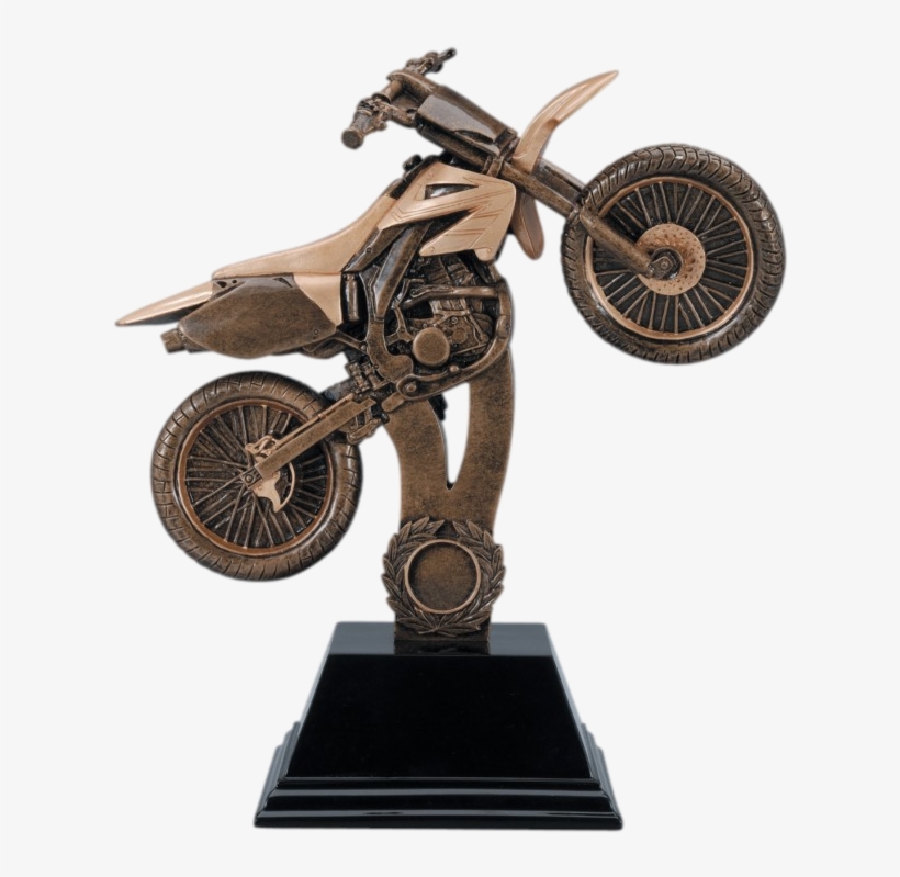 Dirtbike Resin Trophy - Figurine, transparent png