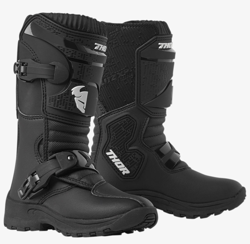 Thor Kids Youth Black Mini Biltz Xp Offroad Riding - Alpinestars Tech 1 Boots, transparent png