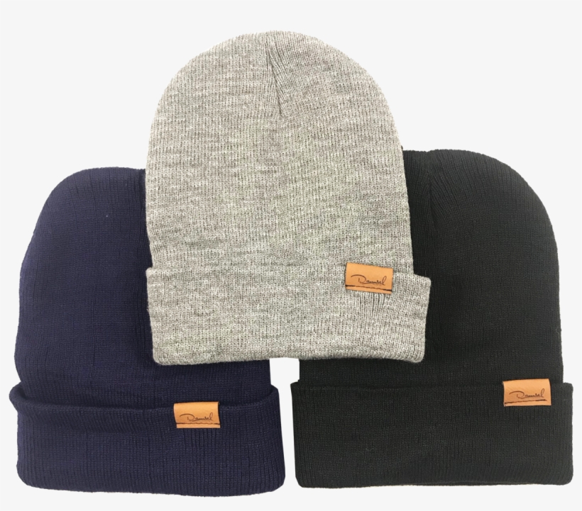 Winter Beanie In Navy, Gray, Black - Beanie, transparent png