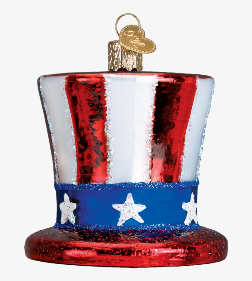 Uncle Sam Hat Ornament - Old World Christmas, transparent png