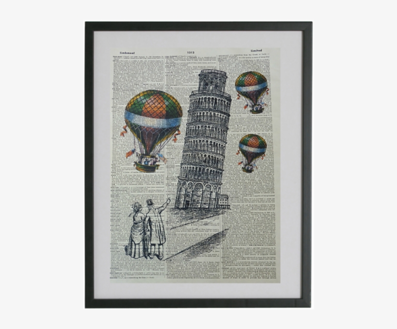 Pisa Tower Art Print No - Hot Air Balloon, transparent png