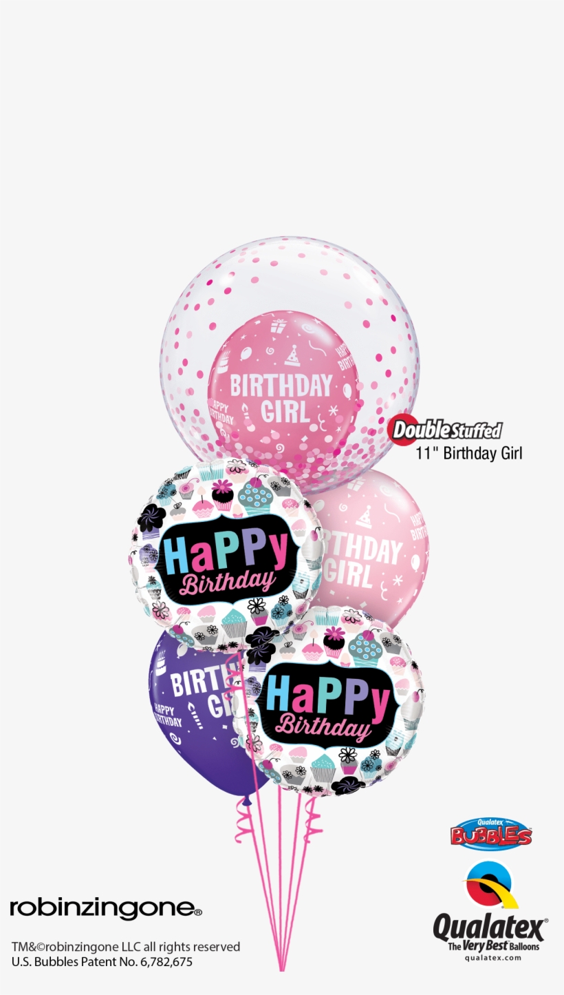 Cupcakes For The Birthday Girl At London Helium Balloons - Qualatex, transparent png