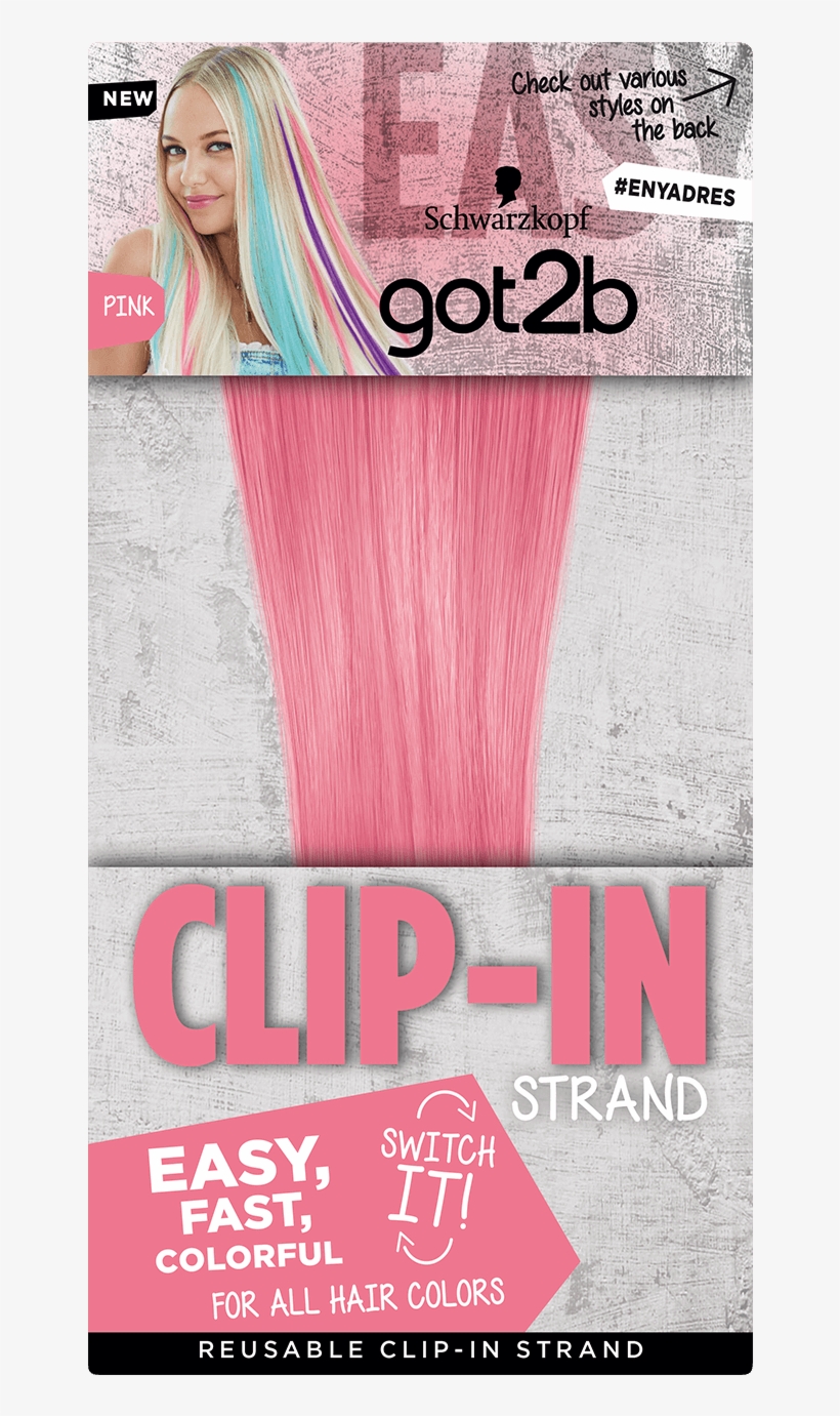 Got2b Color Com Clip In Pink - Blond, transparent png