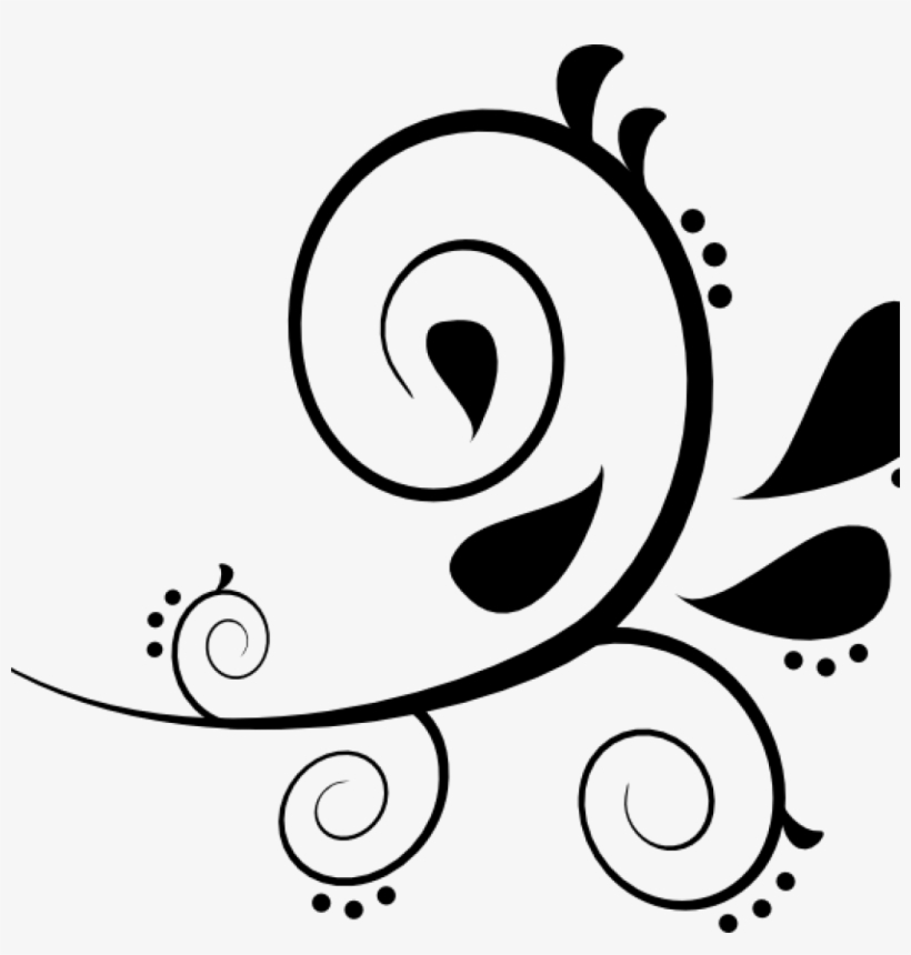 Swirl Clipart Fall Clipart Hatenylo - Black Swirls Transparent Background, transparent png