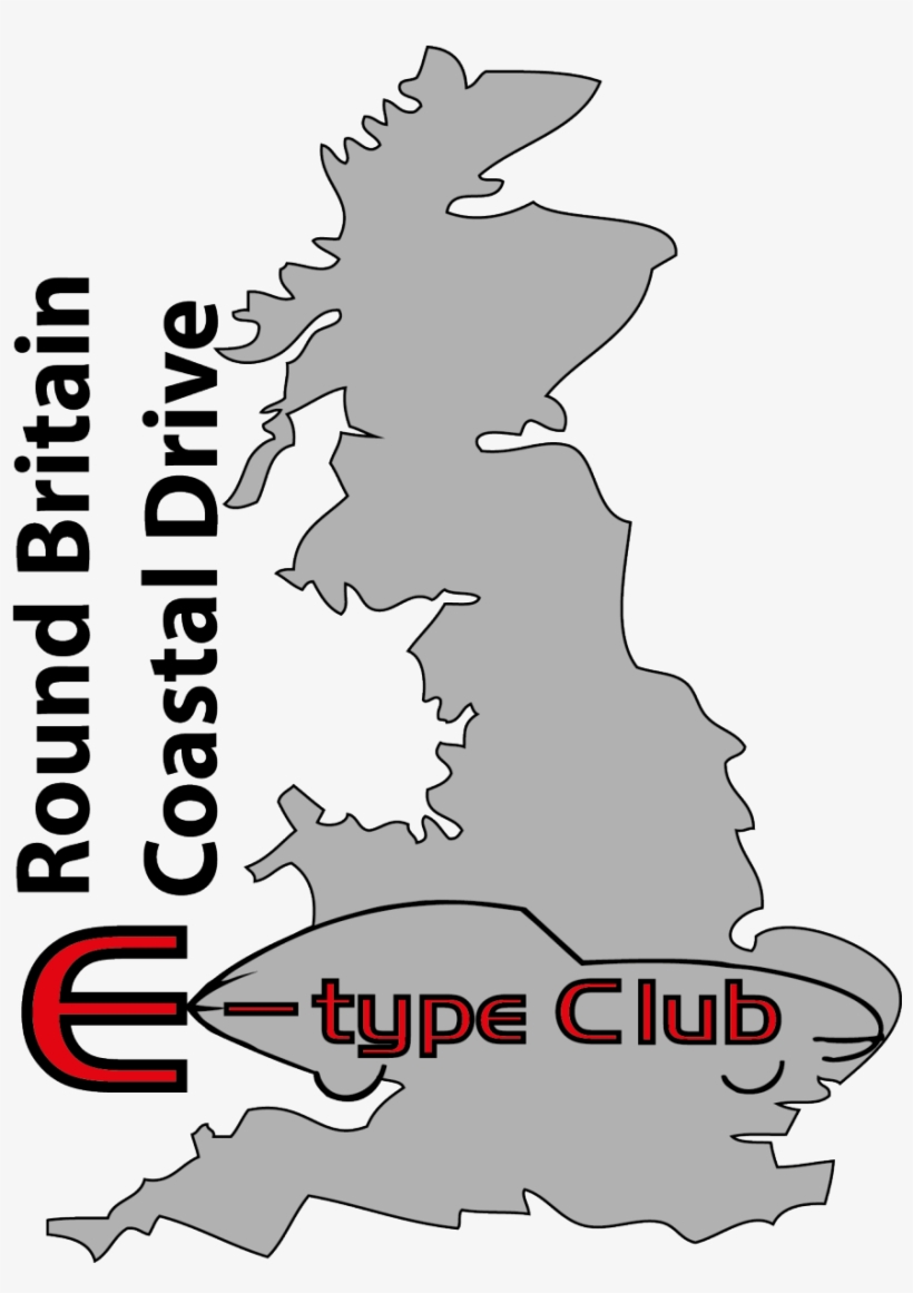 Jaguar E Type Club Round Britain Coastal Drive - Illustration, transparent png