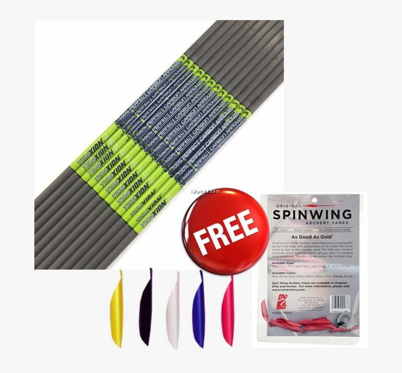 Free Spin Wing Archery Vanes 12 Pcs Sp500 - Satellite, transparent png
