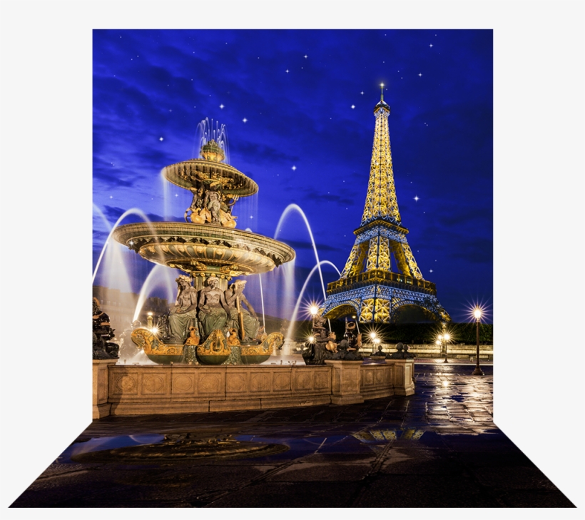 3 Dimensional View Of 10'x20' Backdrop - Eiffel Tower, transparent png