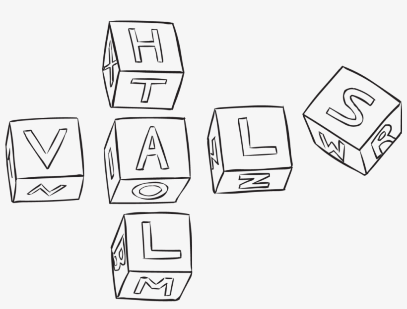 Back Set Of Wooden Toy Blocks Which Have Been Lined - Drawing, transparent png