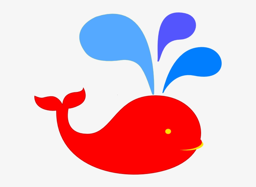 Red Whale, Blue Water Svg Clip Arts 600 X 522 Px, transparent png