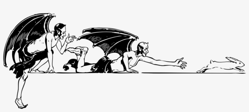 Devil, Wings, Demon, Horror, Satan, Evil, Rabbit - Public Domain Demon, transparent png