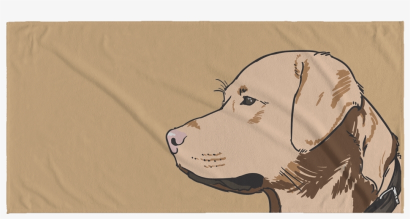 Labrador Beach Towel - 拉 布 拉 多 犬 卡通, transparent png